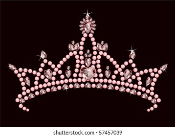 Beautiful shining true princess crown