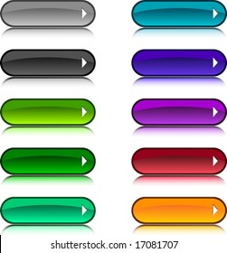 Beautiful shiny buttons. Vector illustration.