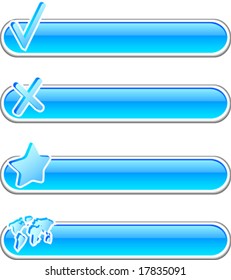 Beautiful shiny buttons. Vector illustration.