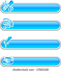 Beautiful shiny buttons. Vector illustration.