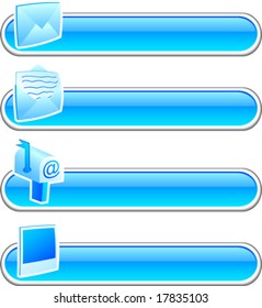 Bellos botones brillantes. Ilustración vectorial.