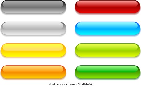 Beautiful shiny buttons. Vector illustration.