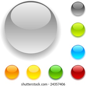 Beautiful shiny buttons. Vector illustration.