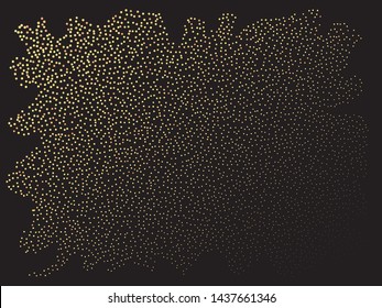Beautiful shiny falling crackers. Stylish element of your design. Vector illustration object. Gold colored abstract confetti festive happy chaotic decor.