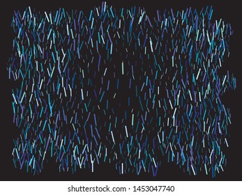 Beautiful shiny falling rectangles. New element of design. Vector illustration surprise. Blue colored abstract confetti festive happy chaotic decor.