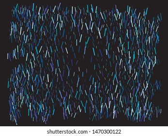 Beautiful shiny falling rectangles. Unusual element of design. Vector illustration effect. Blue colored abstract confetti festive happy chaotic decor.