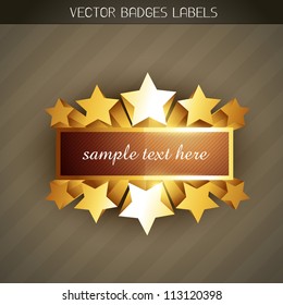 beautiful shiny golden label with space for your text