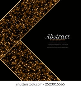 beautiful shiny golden particle background add a premium touch vector