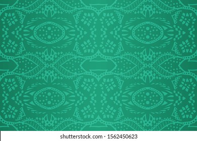 Beautiful shiny green background with abstract seamless pattern