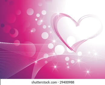 Beautiful shiny heart background vector