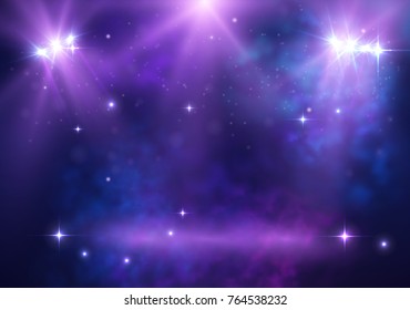 Beautiful shiny magic spotlight background. Vector eps10