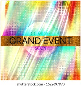 Beautiful shiny textured background. Gold-multicolor. Vector illustration