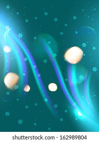 beautiful shiny winter blue background