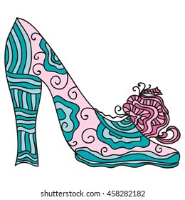 Beautiful shoe. Vector illustration.