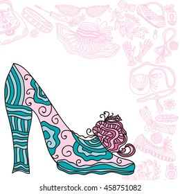 Beautiful shoe. Vector illustration.