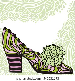 Beautiful shoe. Vector illustration.