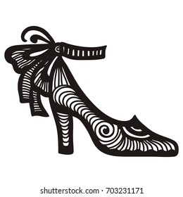 Beautiful shoe. Vector illustration.