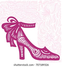 Beautiful shoe. Vector illustration.