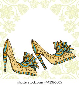 Beautiful shoes. Vector illustration.