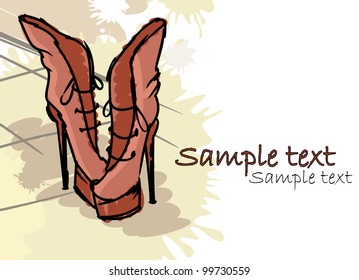 Beautiful shoes. Vector illustration. Eps 8.
