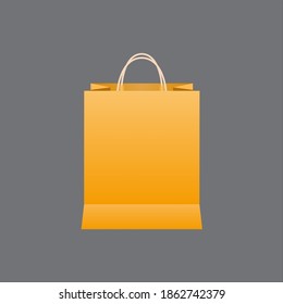 Beautiful Shopping Bag with loop handle vector design.