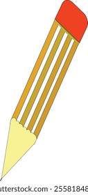 beautiful short pencil in vector