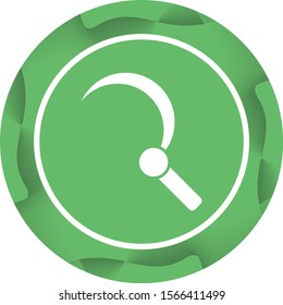 Beautiful Sickle Glyph Vector Icon
