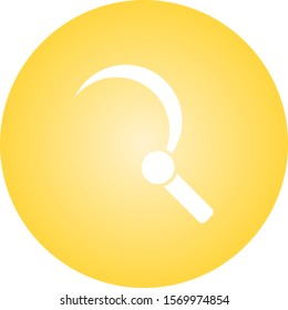 Beautiful Sickle Glyph Vector Icon