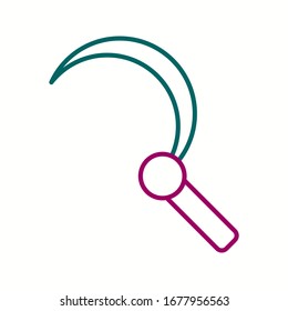 Beautiful Sickle Line Vector Icon