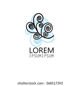 beautiful sign leaves sign on a white background. Symbol, logo editing, creative