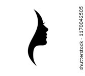 Beautiful silhouette hair girl, salon logo – stock vector