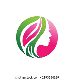 Beautiful Silhouette Hair Girl Salon Logo Stock Vector (Royalty Free ...