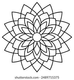 Beautiful silhouette mandala design vector art