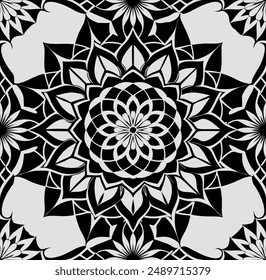 Beautiful silhouette mandala design vector art