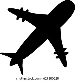 Beautiful silhouette of a plane