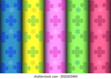 beautiful silk fabric flower pattern vector design
