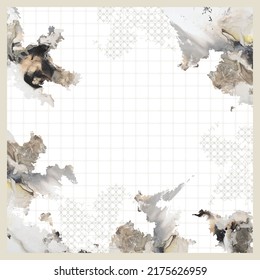 Beautiful silk scarf printed pattern design with geometric, in abstract and elegant style. Design for accessories Hijab, kerchief, bandana, fabric, fashion, shawl, and wallpaper