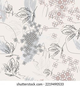 Beautiful silk scarf printed pattern design with floral and geometric, in abstract and elegant style. Design for accessories Hijab, kerchief, bandana, fabric, fashion, shawl, and wallpaper