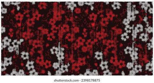 Beautiful silk scarf printed pattern design with floral ecoprint and geometric, in abstract and elegant style. Design for accessories Hijab, kerchief, bandana, fabric, fashion, shawl, and wallpaper