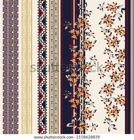 Beautiful silk scarf printed pattern design with floral and geometric, in ethnic and elegant style. Design for accessories Hijab, kerchief, bandana, fabric, fashion, shawl, and wallpaper
 Сток-фото © 