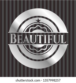 Beautiful silver badge or emblem