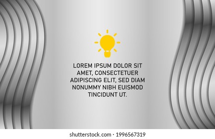 Beautiful Silver Business Presentation Background With Curves