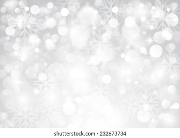 Beautiful silver shiny Christmas background.