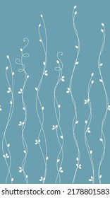 Beautiful, simple and abstract botanical pattern,