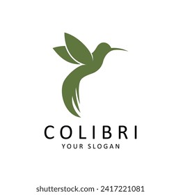 Beautiful Simple Bird Colibri Logo Design Vector. This logo is great for companies or businesses related to animals, and nature photographer