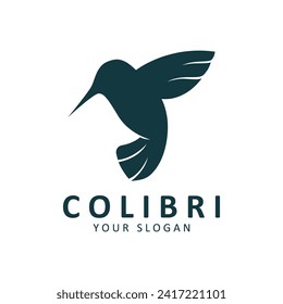 Hermoso Vector De Diseño Con Logotipo Bird Colibri. Este logotipo es ideal para empresas o negocios relacionados con animales, y fotógrafos de naturaleza