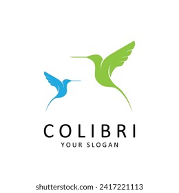 Hermoso Vector De Diseño Con Logotipo Bird Colibri. Este logotipo es ideal para empresas o negocios relacionados con animales, y fotógrafos de naturaleza