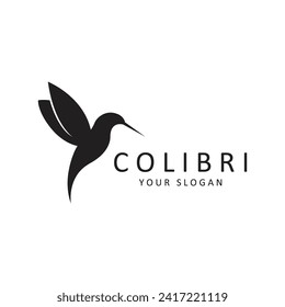 Hermoso Vector De Diseño Con Logotipo Bird Colibri. Este logotipo es ideal para empresas o negocios relacionados con animales, y fotógrafos de naturaleza