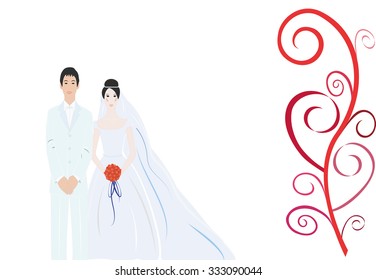 Beautiful simple bride with nice background