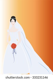 Beautiful simple bride with nice background